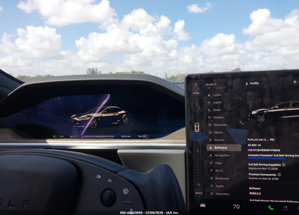 2022 TESLA MODEL S DUAL MOTOR ALL-WHEEL DRIVE VIN: 5YJSA1E56NF476942