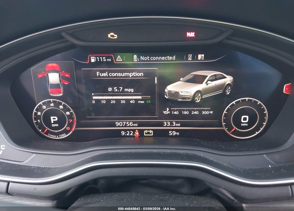 2017 AUDI A4 2.0T PREMIUM VIN: WAUENAF42HN069002