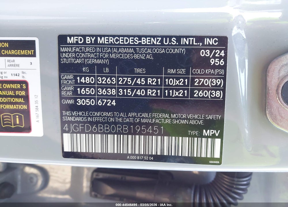 2024 MERCEDES-BENZ AMG GLE 53 COUPE 4MATIC+ VIN: 4JGFD6BB0RB195451