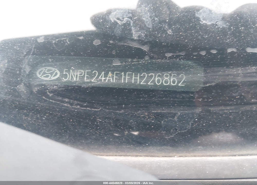2015 HYUNDAI SONATA SE VIN: 5NPE24AF1FH226862