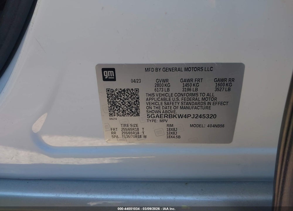 2023 BUICK ENCLAVE ESSENCE FWD VIN: 5GAERBKW4PJ245320