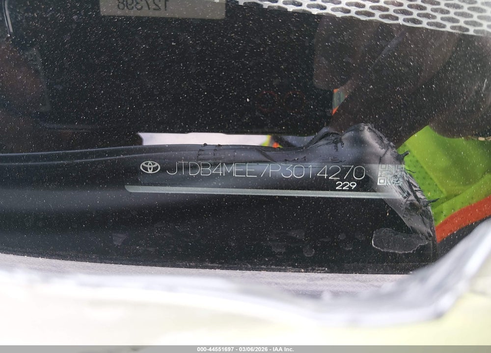 2023 TOYOTA COROLLA LE VIN: JTDB4MEE7P3014270