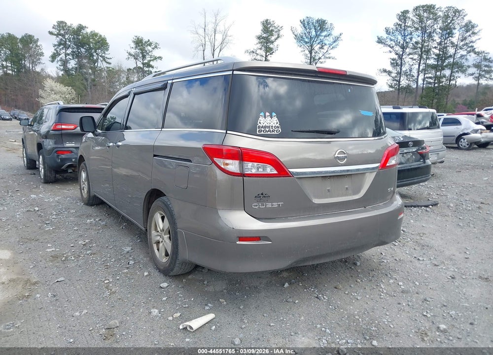 2015 NISSAN QUEST SV VIN: JN8AE2KP5F9126570