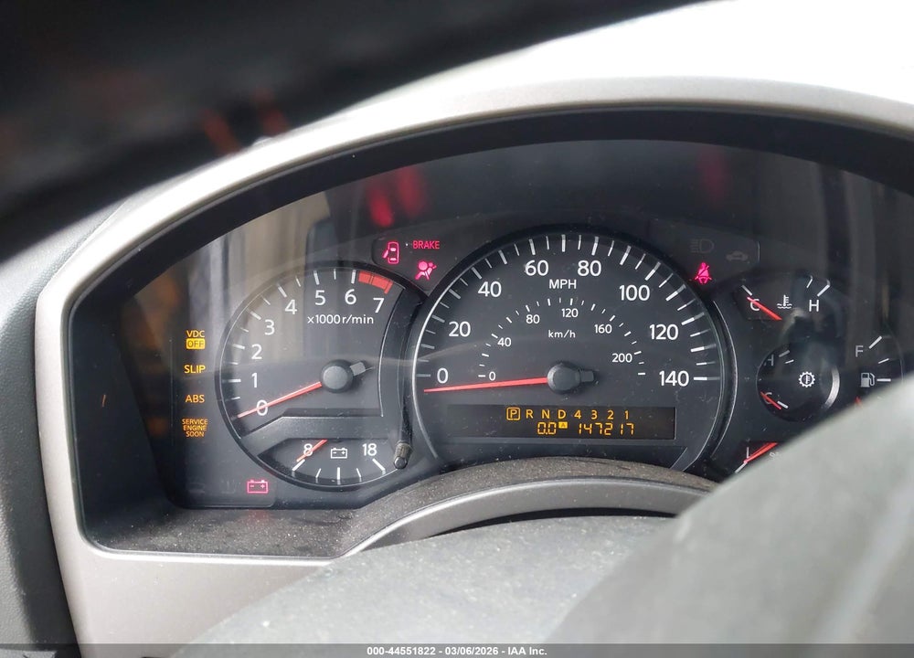 2004 NISSAN TITAN LE VIN: 1N6AA07B44N559565