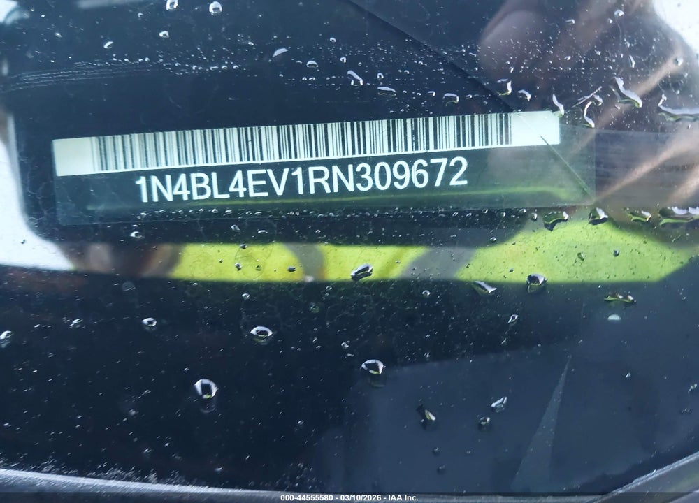 2024 NISSAN ALTIMA SL FWD VIN: 1N4BL4EV1RN309672
