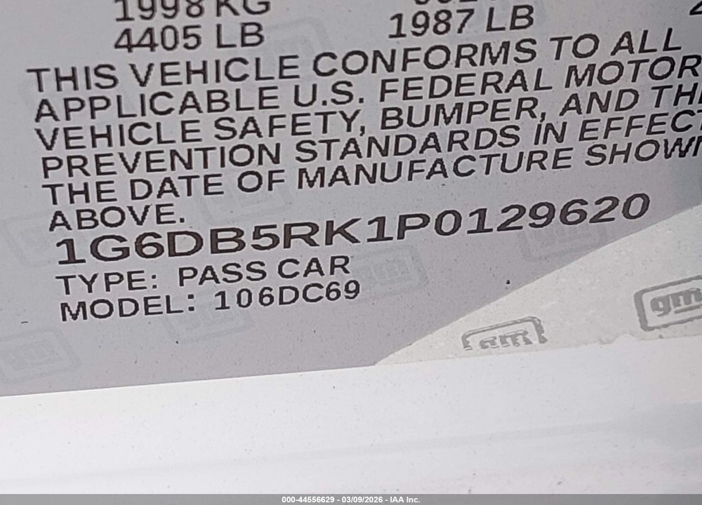 2023 CADILLAC CT4 VIN: 1G6DB5RK1P0129620