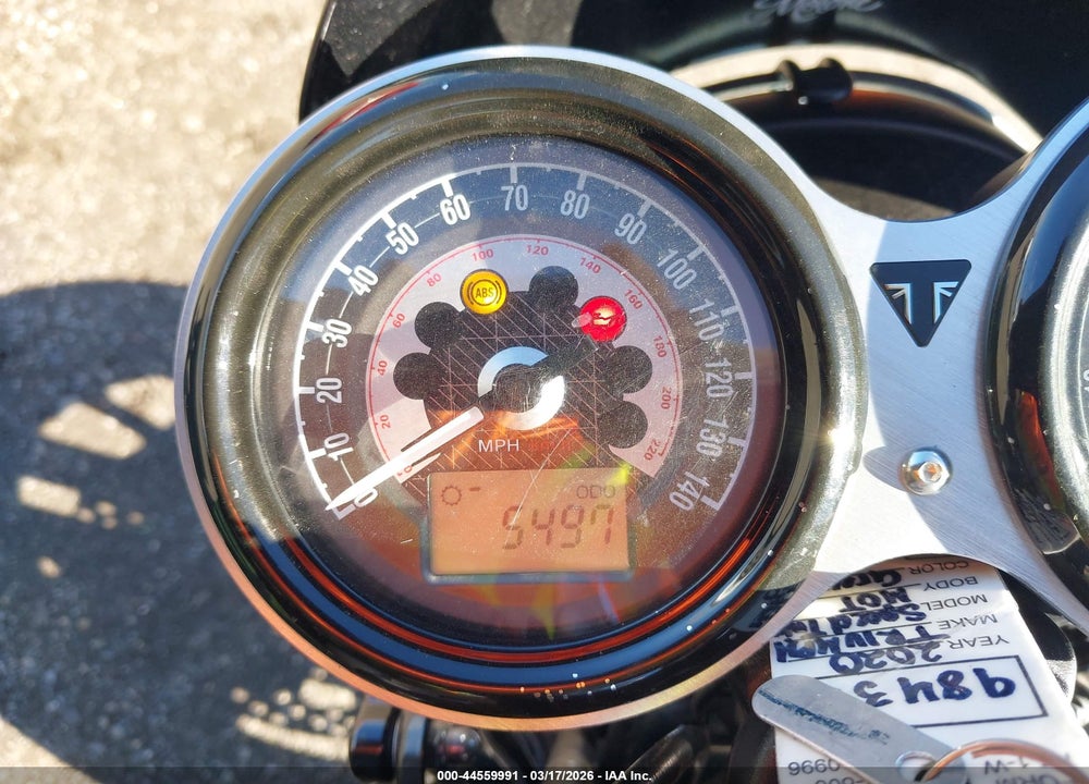 2020 TRIUMPH MOTORCYCLE SPEED TWIN VIN: SMTD54HF5LT984379