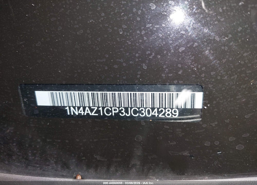 2018 NISSAN LEAF SV VIN: 1N4AZ1CP3JC304289