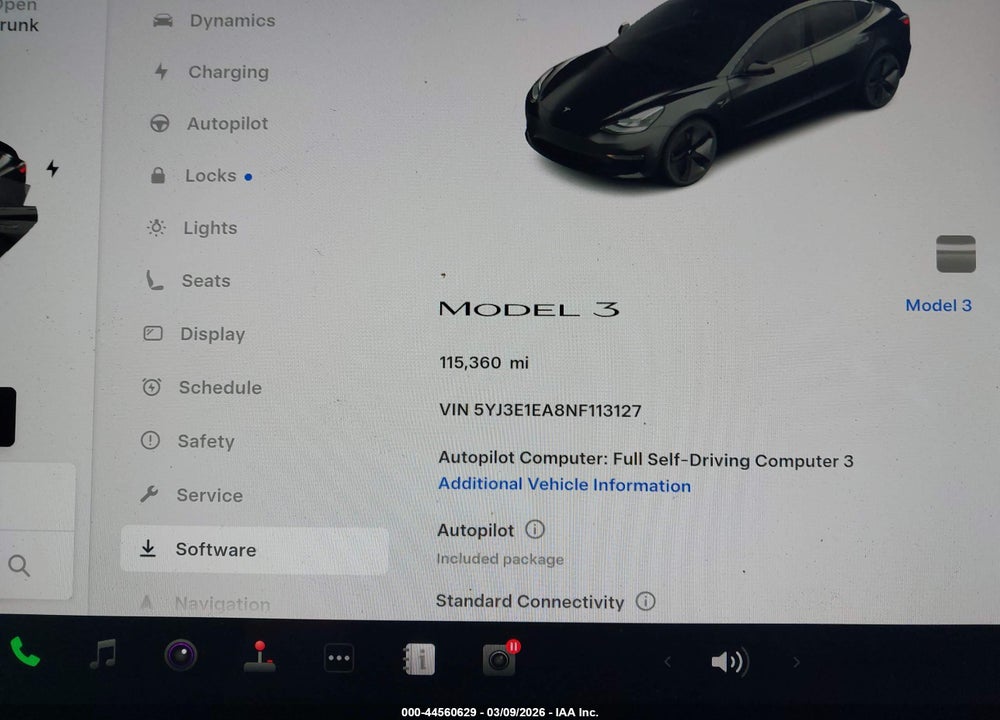 2022 TESLA MODEL 3 REAR-WHEEL DRIVE VIN: 5YJ3E1EA8NF113127