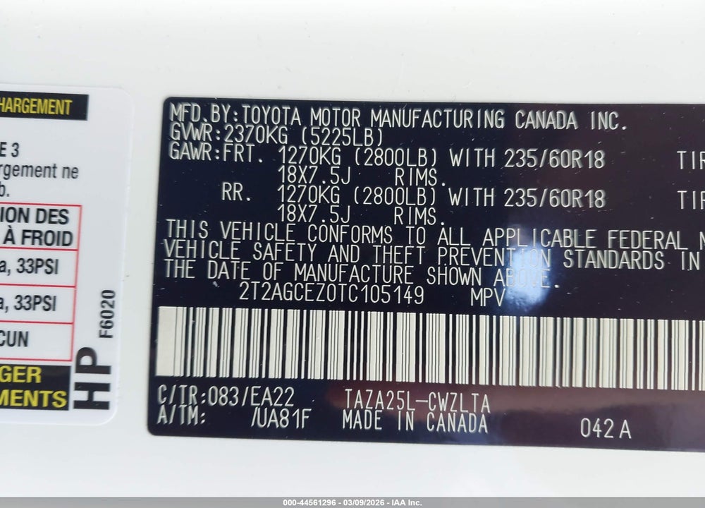 2026 LEXUS NX 350 VIN: 2T2AGCEZ0TC105149