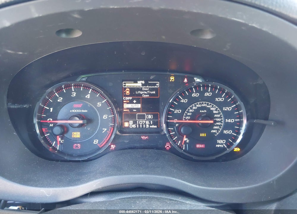 2020 SUBARU WRX STI VIN: JF1VA2E68L9805908