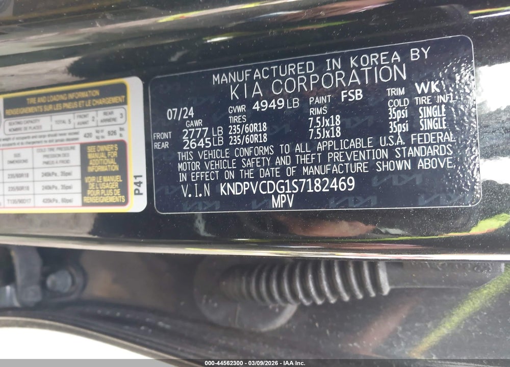 2025 KIA SPORTAGE HYBRID EX VIN: KNDPVCDG1S7182469