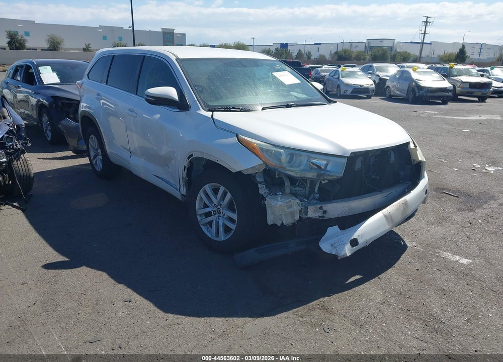 2016 TOYOTA HIGHLANDER LE VIN: 5TDZARFH2GS019033