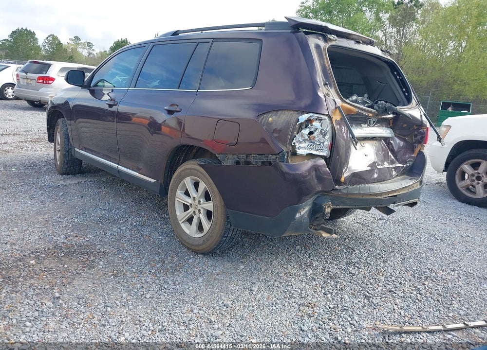 2013 TOYOTA HIGHLANDER PLUS/SE VIN: 5TDZK3EH0DS091596