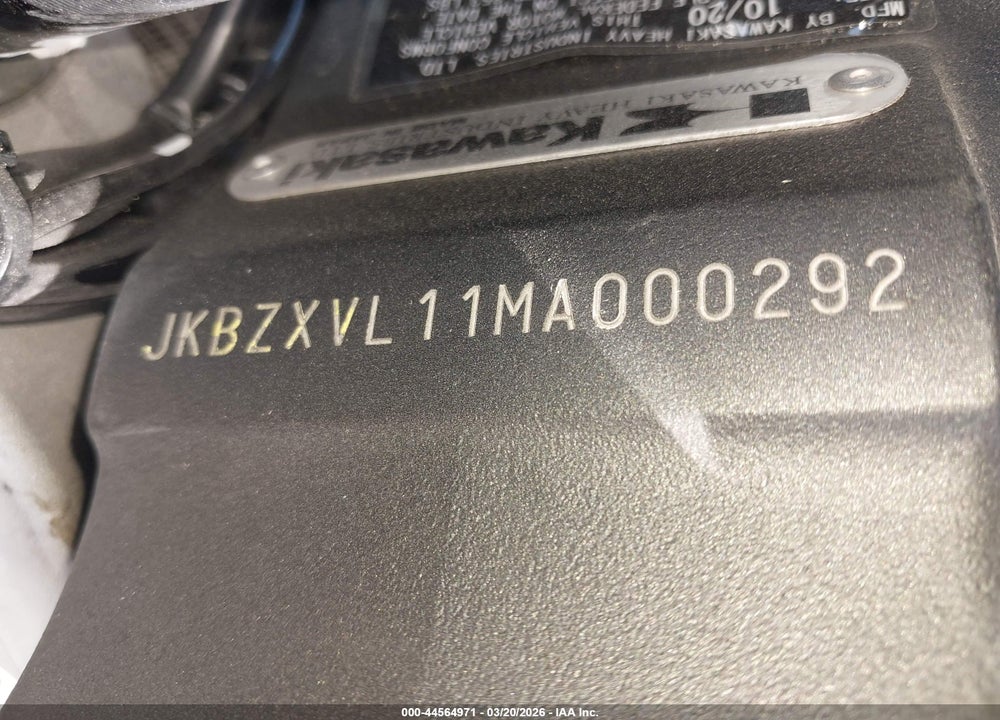2021 KAWASAKI ZX1002 L VIN: JKBZXVL11MA000292