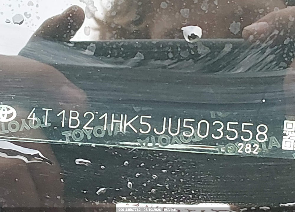 2018 TOYOTA CAMRY HYBRID XLE VIN: 4T1B21HK5JU503558