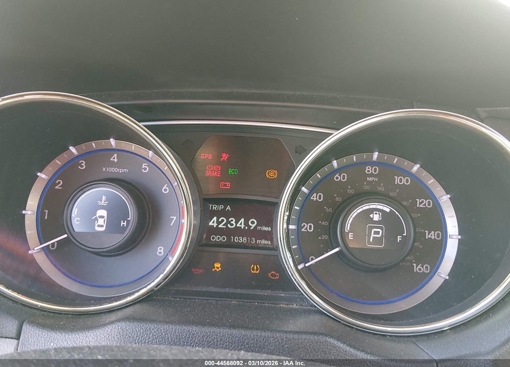 2013 HYUNDAI SONATA GLS VIN: 5NPEB4AC5DH575560