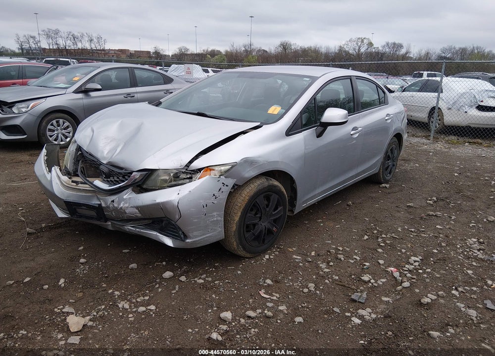 2013 HONDA CIVIC LX VIN: 19XFB2F58DE097867