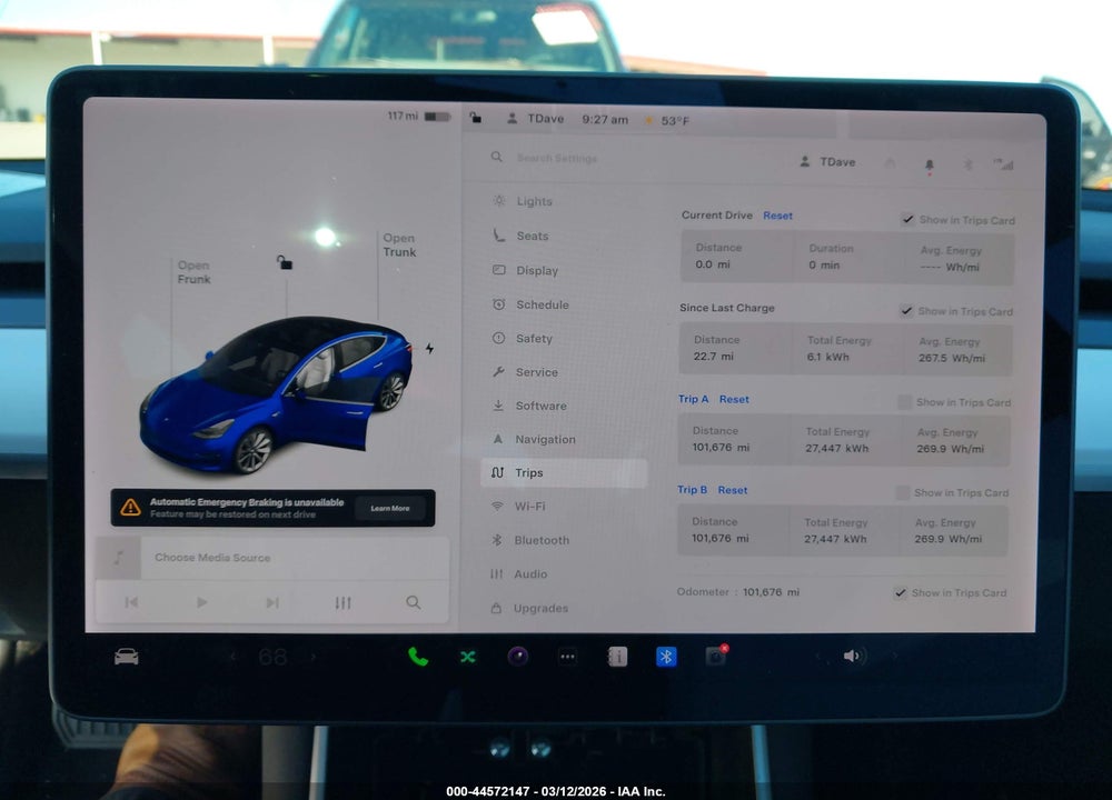 2019 TESLA MODEL 3 LONG RANGE/PERFORMANCE VIN: 5YJ3E1EB0KF392139