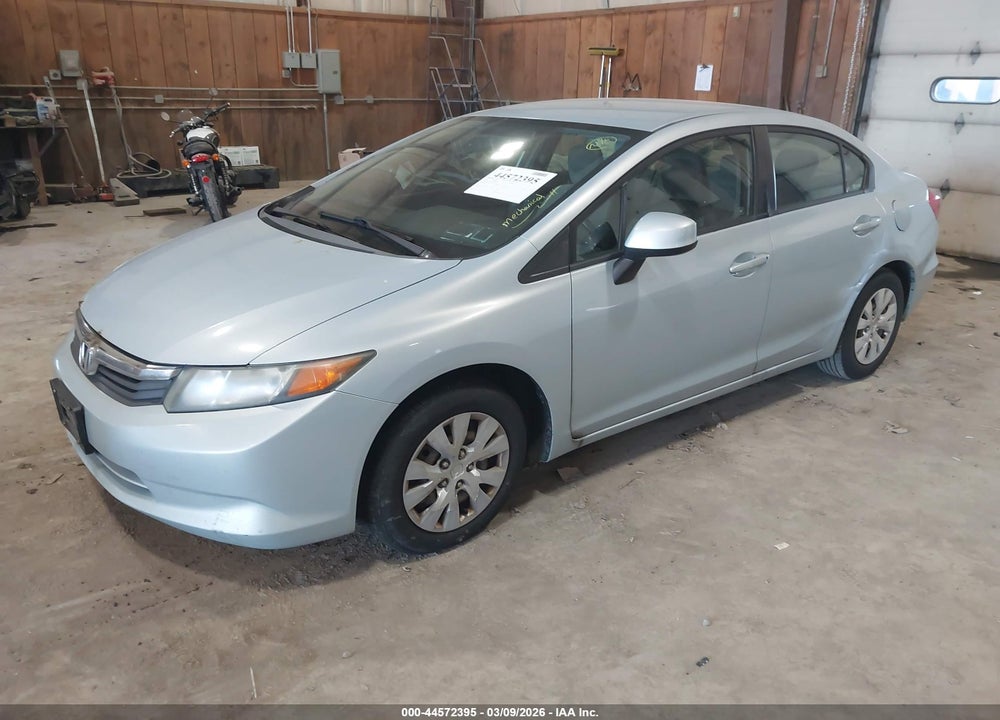 2012 HONDA CIVIC LX VIN: 19XFB2F5XCE326547