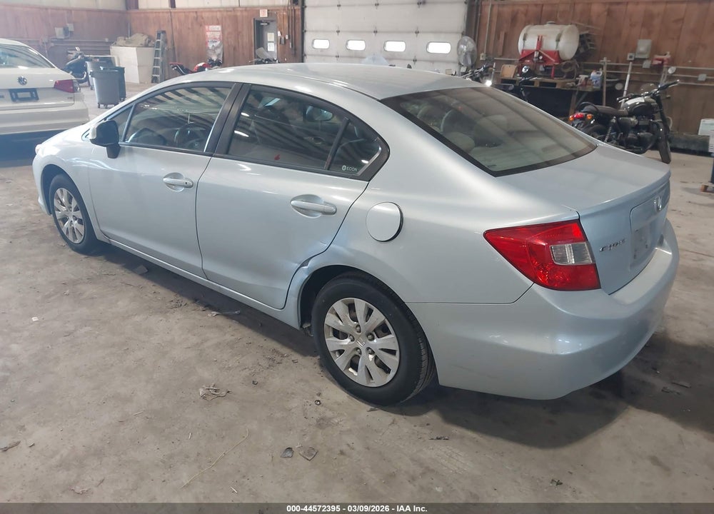 2012 HONDA CIVIC LX VIN: 19XFB2F5XCE326547