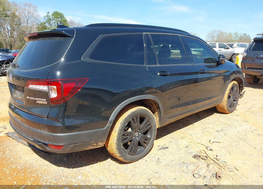 2020 HONDA PILOT AWD BLACK EDITION VIN: 5FNYF6H72LB004076