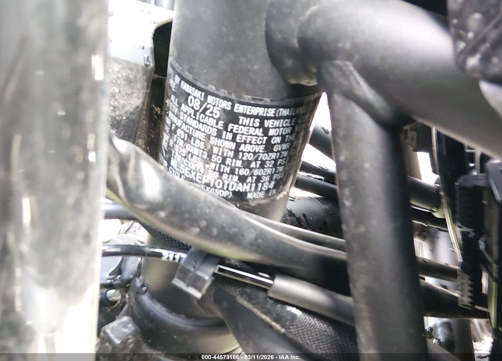 2026 KAWASAKI EX650 P VIN: ML5EXEP10TDAH1184