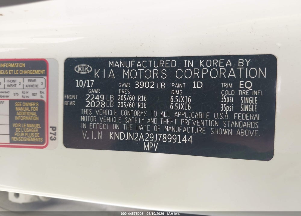 2018 KIA SOUL ! VIN: KNDJN2A29J7899144