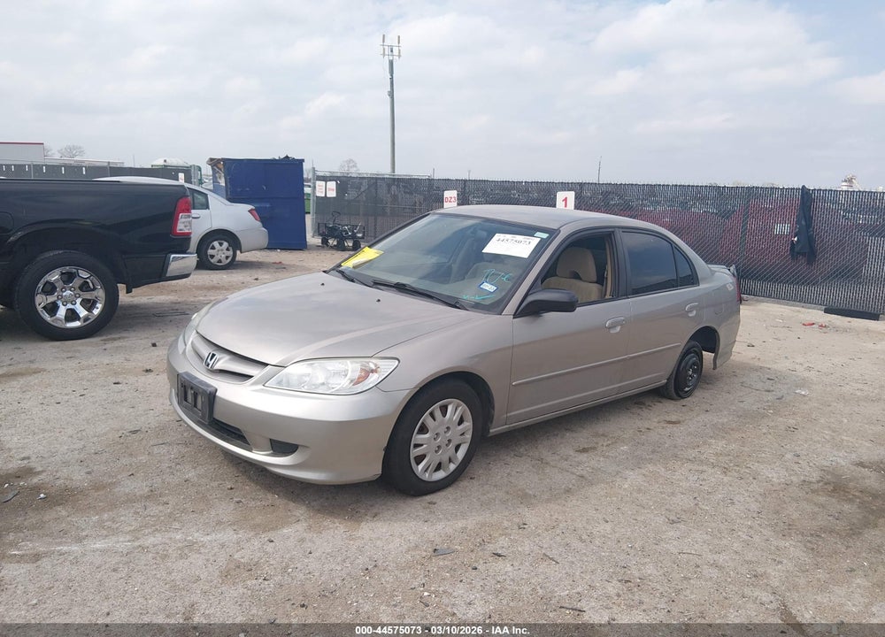 2005 HONDA CIVIC LX VIN: 2HGES16545H607354