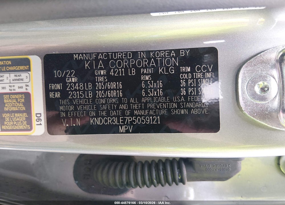 2023 KIA NIRO EX VIN: KNDCR3LE7P5059121