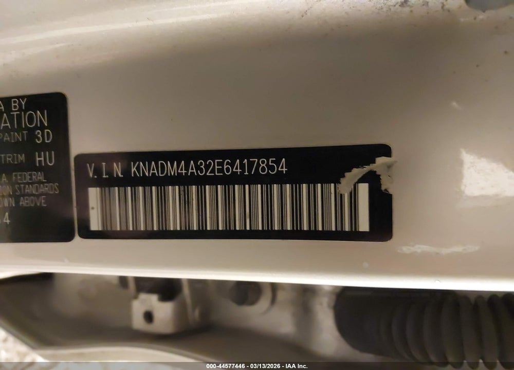 2014 KIA RIO LX VIN: KNADM4A32E6417854