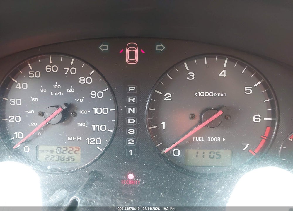 2002 SUBARU OUTBACK VIN: 4S3BH665627665132