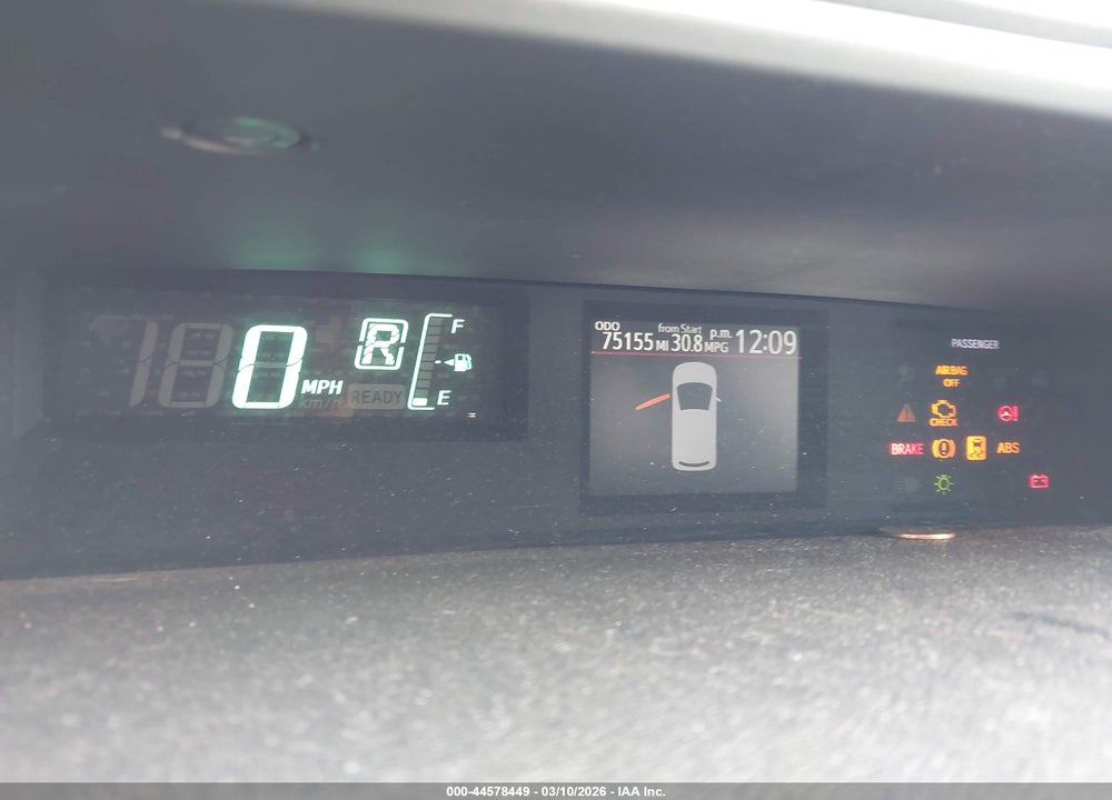 2012 TOYOTA PRIUS C THREE VIN: JTDKDTB32C1029326