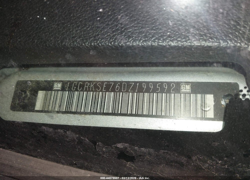 2013 CHEVROLET SILVERADO 1500 LT VIN: 1GCRKSE76DZ199592
