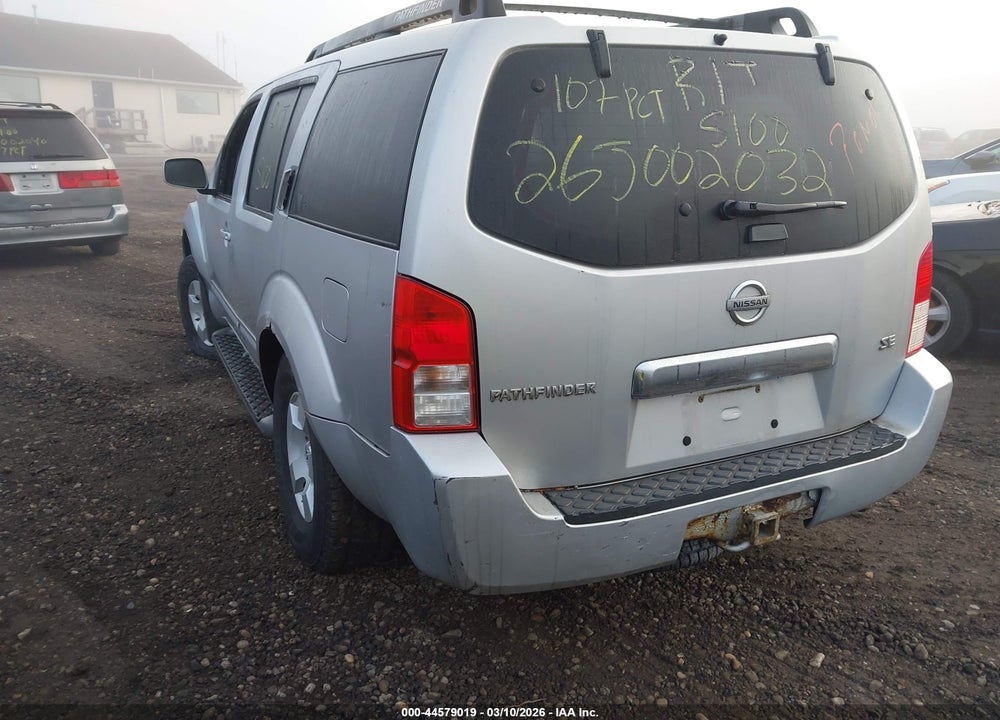 2005 NISSAN PATHFINDER SE VIN: 5N1AR18W05C767437