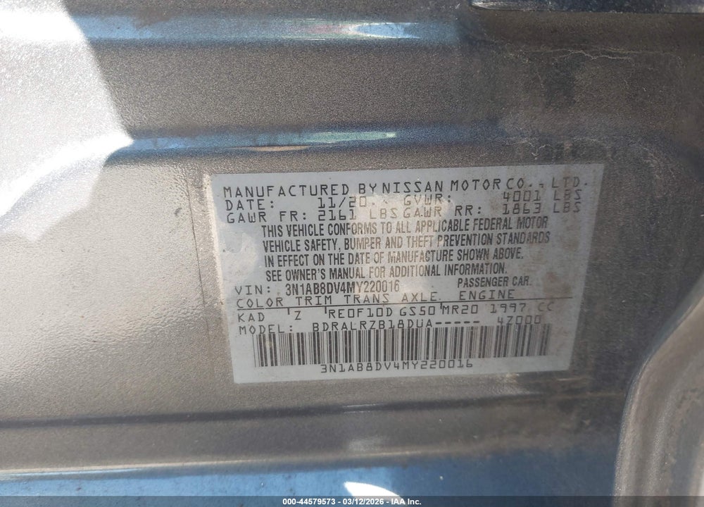 2021 NISSAN SENTRA SR XTRONIC CVT VIN: 3N1AB8DV4MY220016