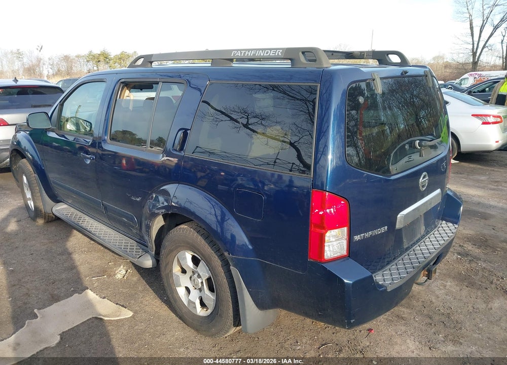 2007 NISSAN PATHFINDER SE VIN: 5N1AR18W17C625682