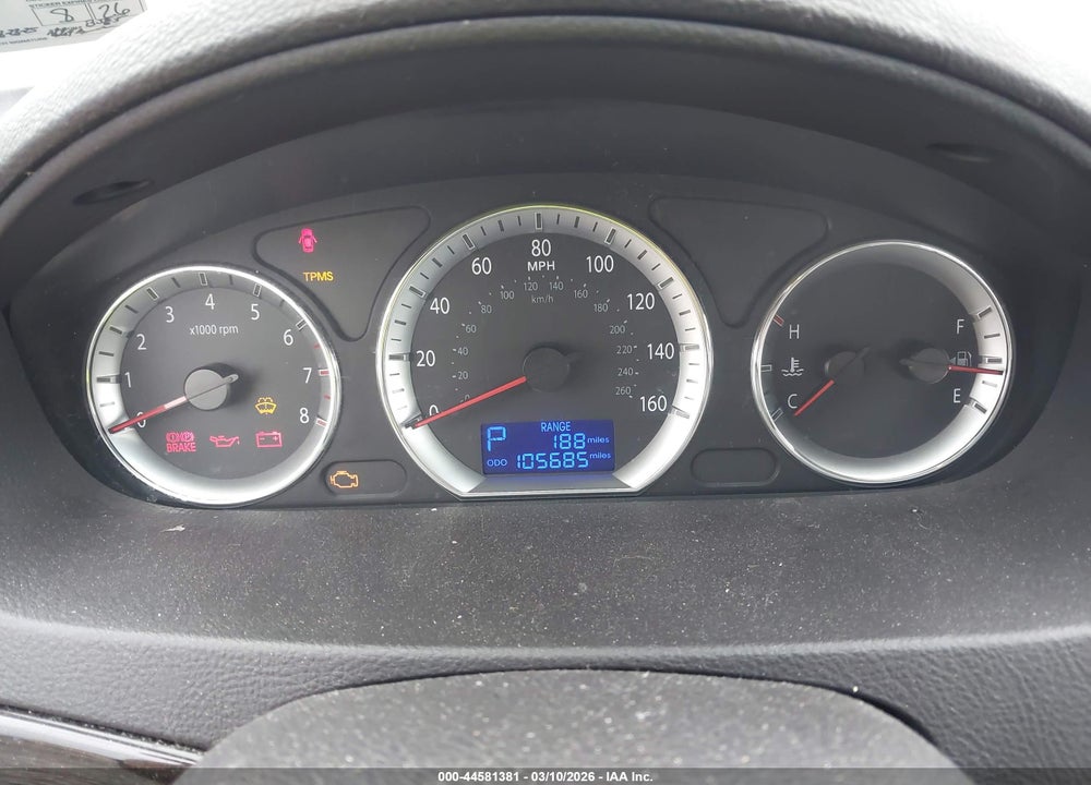 2009 HYUNDAI SONATA GLS VIN: 5NPET46C89H473683