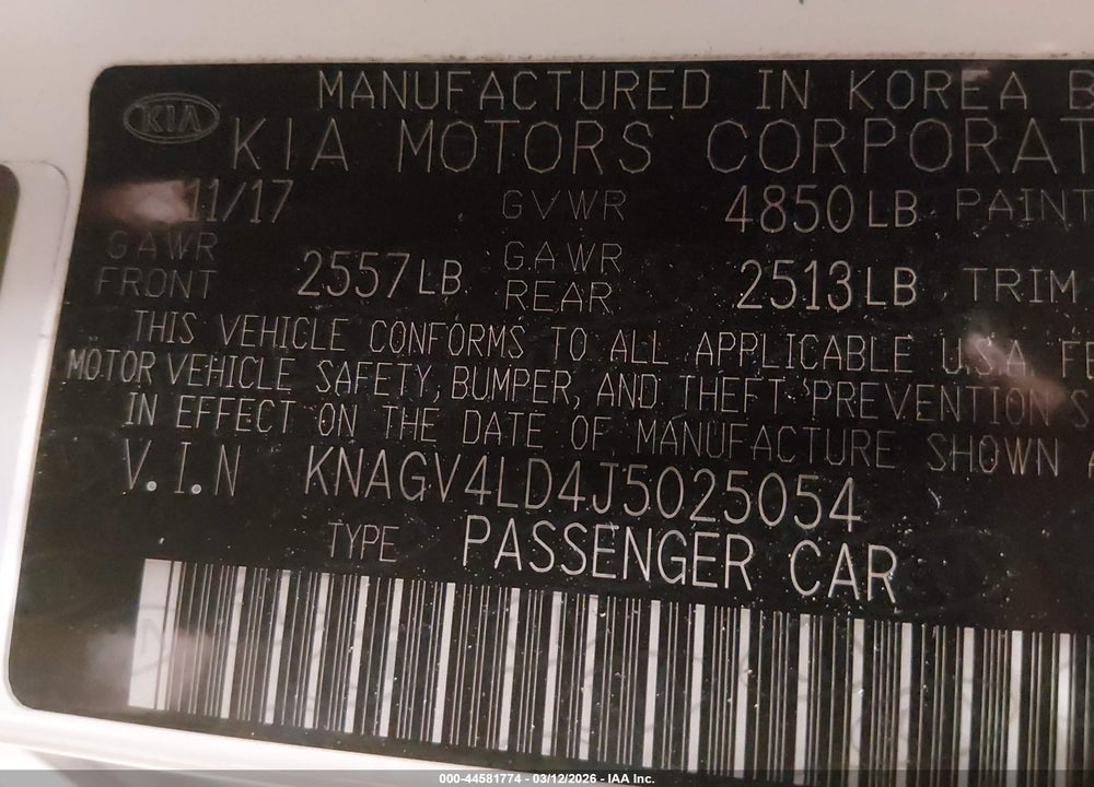 2018 KIA OPTIMA PLUG-IN HYBRID EX VIN: KNAGV4LD4J5025054