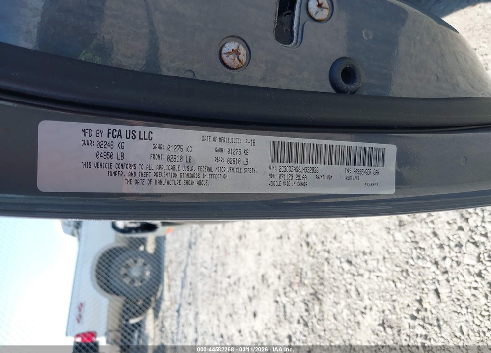 2018 DODGE CHALLENGER SXT VIN: 2C3CDZAG8JH332836