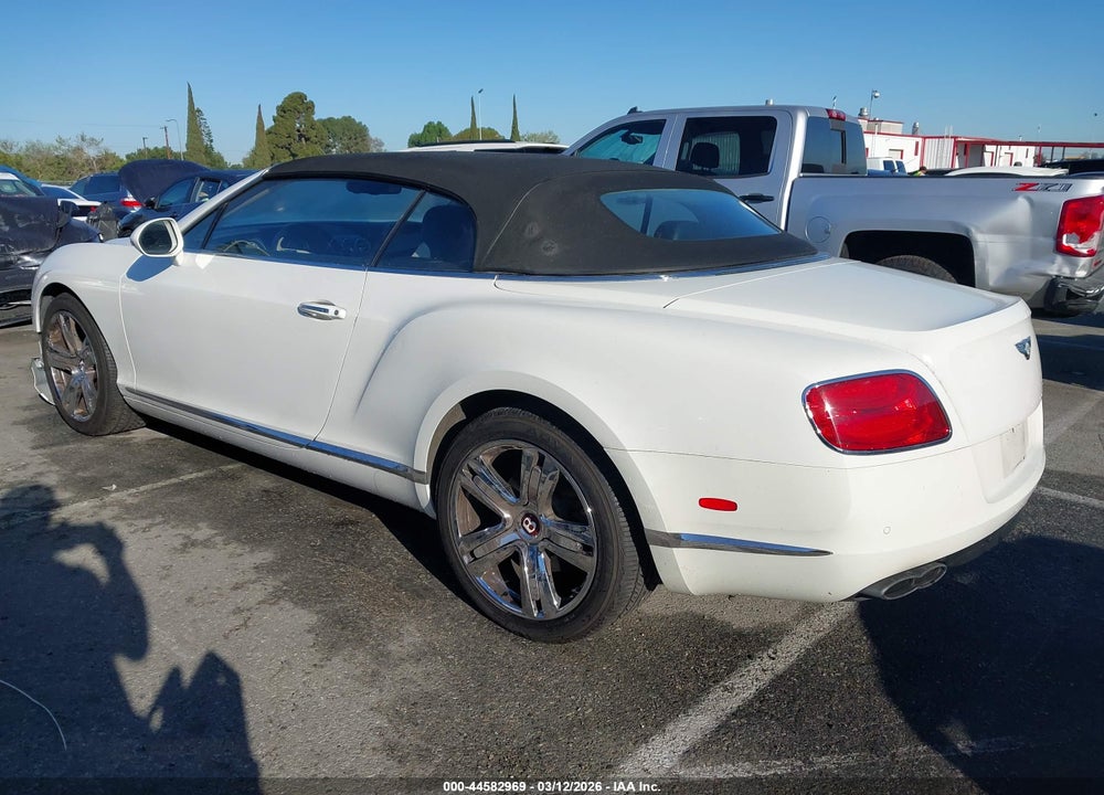 2013 BENTLEY CONTINENTAL GTC V8 VIN: SCBGT3ZA0DC083214