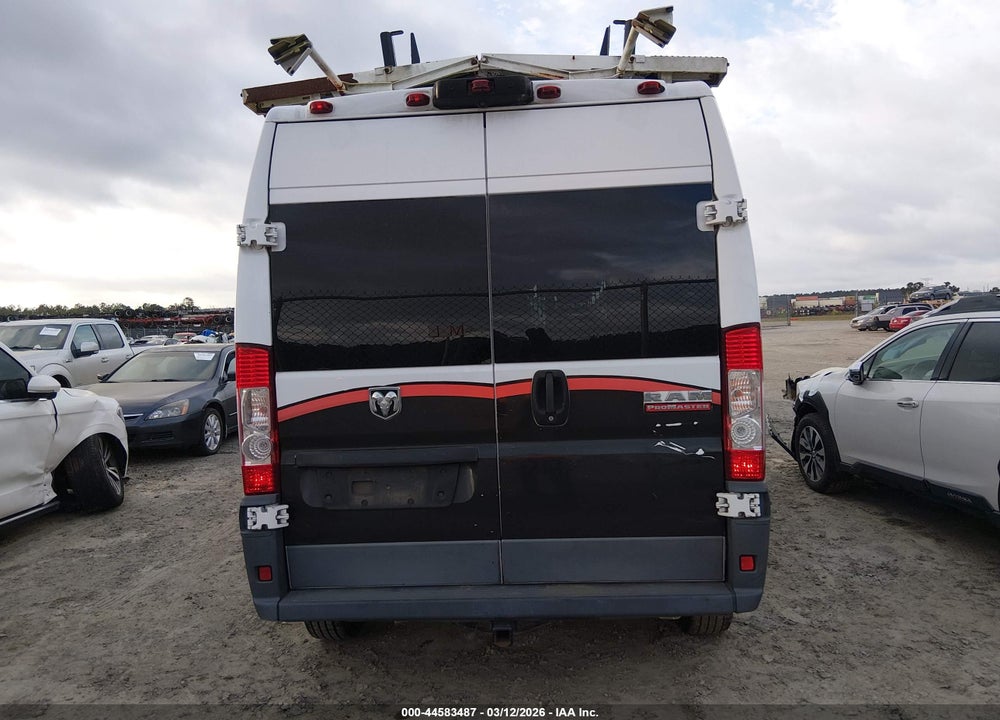 2018 RAM PROMASTER 2500 HIGH ROOF 136 WB VIN: 3C6TRVCGXJE101202