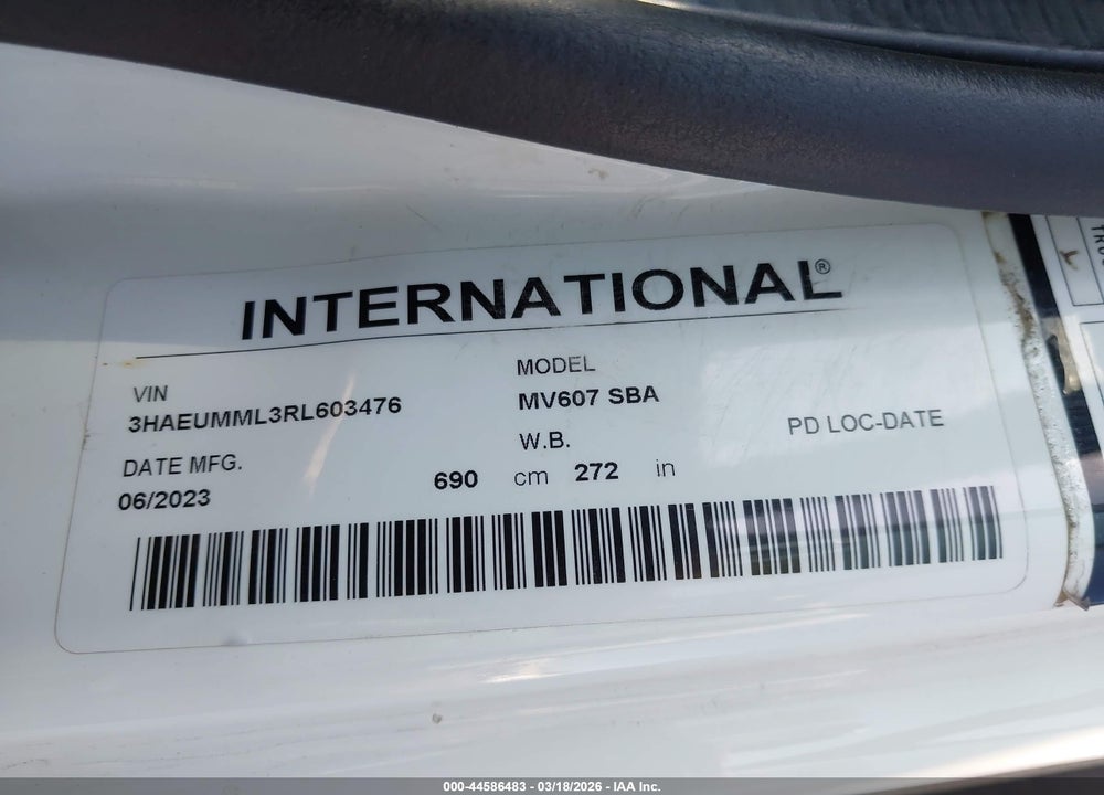 2024 INTERNATIONAL MV VIN: 3HAEUMML3RL603476