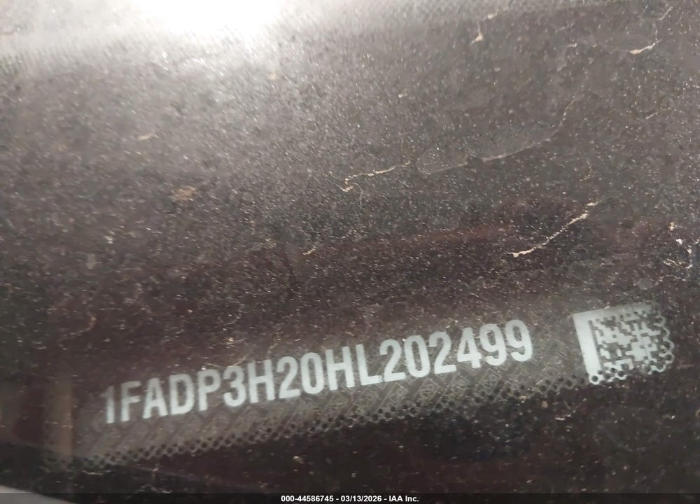 2017 FORD FOCUS SEL VIN: 1FADP3H20HL202499