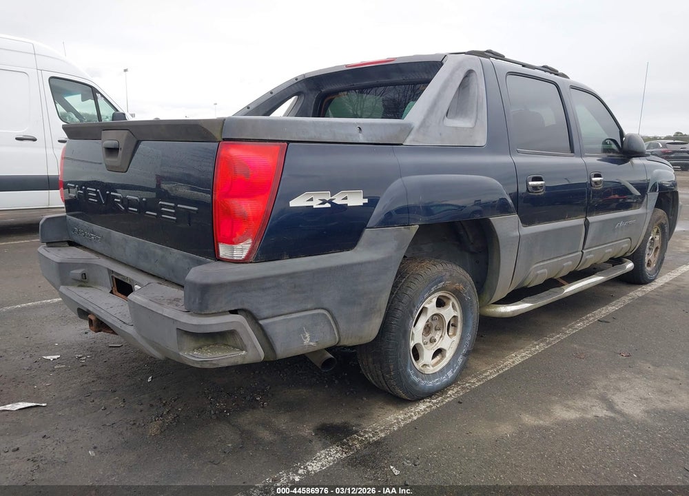 2004 CHEVROLET AVALANCHE 1500 VIN: 3GNEK12T34G230380
