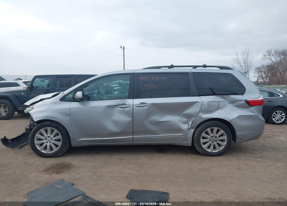 2015 TOYOTA SIENNA XLE 7 PASSENGER VIN: 5TDDK3DC3FS105803