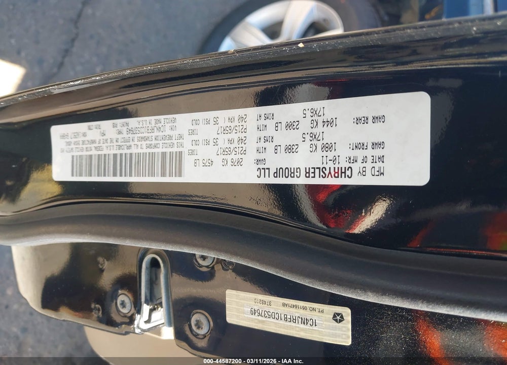 2012 JEEP PATRIOT LATITUDE VIN: 1C4NJRFB1CD537649