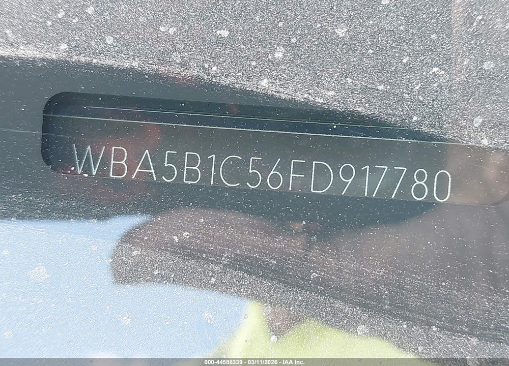 2015 BMW 535I VIN: WBA5B1C56FD917780
