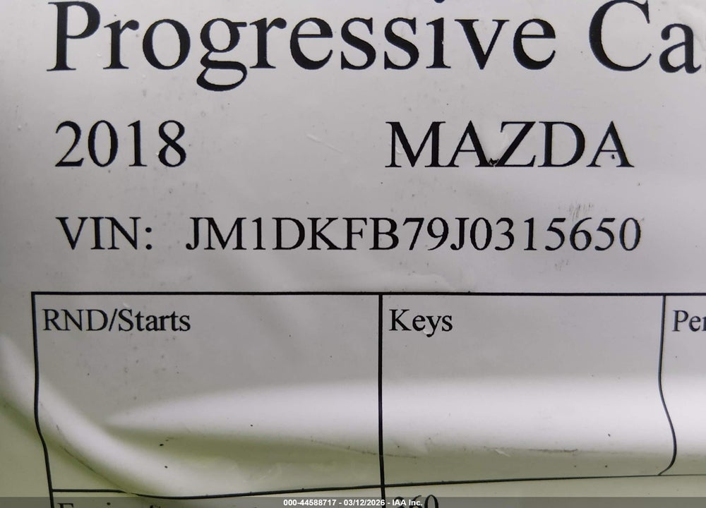 2018 MAZDA CX-3 SPORT VIN: JM1DKFB79J0315650