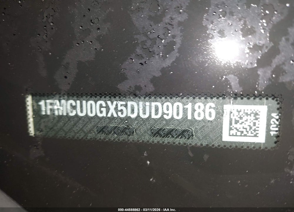 2013 FORD ESCAPE SE VIN: 1FMCU0GX5DUD90186